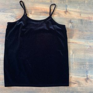 Nordstrom loose fitting black velvet tank